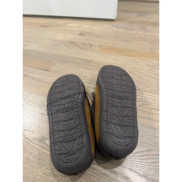 Staheekum Recline Men's Moccasin Slippers Beige Shearling Lined Size 10 - Picture 4 of 5